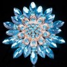 Flor de margarida grande - broche de cristal