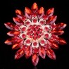 Flor de margarida grande - broche de cristal