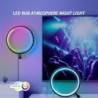 Luz ambiente inteligente - lâmpada noturna - controle de aplicativos - USB - LED - RGB