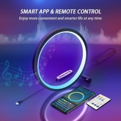 Luz ambiente inteligente - lâmpada noturna - controle de aplicativos - USB - LED - RGB