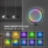 Luz ambiente inteligente - lâmpada noturna - controle de aplicativos - USB - LED - RGB