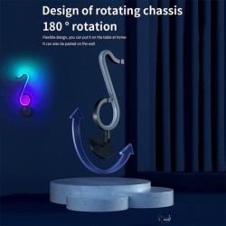 LED night light - Bluetooth - app control - 180° rotating - RGB - musical note shapeLights & lighting