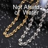 Coffee beans shaped link chain - necklace - stainless steel - unisex - waterproofNecklaces