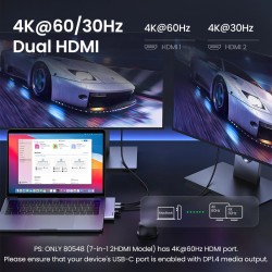 UGREEN - USB C HUB duplo tipo C para multi USB 3.0 4K HDMI - adaptador Thunderbolt 3 - para MacBook Pro Air