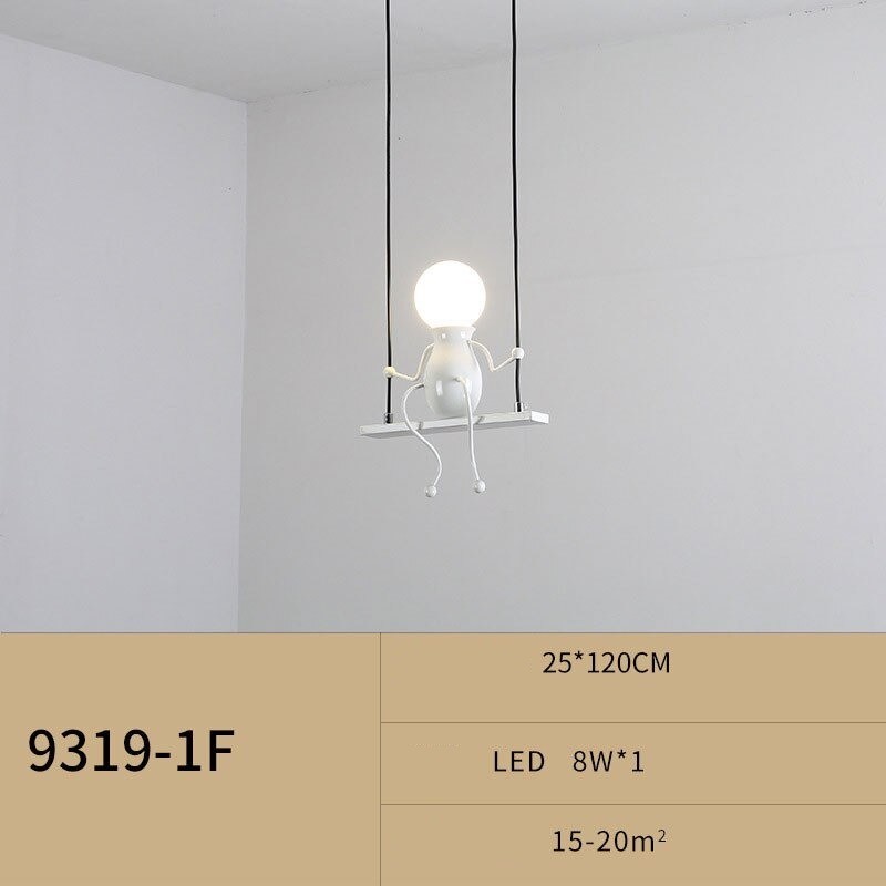 Modern ceiling lamp - sitting iron dollsCeiling lights
