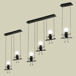 Lâmpada de teto moderna - bonecas de ferro sentadas