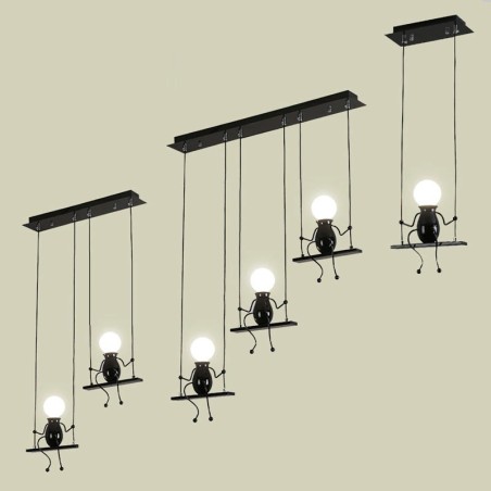 Lâmpada de teto moderna - bonecas de ferro sentadas