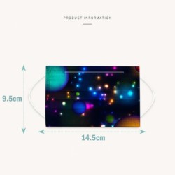 Máscara protetora facial / bucal - descartável - 3 camadas - estrelas coloridas impressas - para crianças - 50 peças