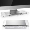 Suporte para monitor/computador em alumínio - com 4 portas USB