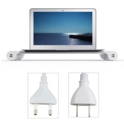 Suporte para monitor/computador em alumínio - com 4 portas USB