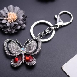 chaveiro de borboleta de cristal