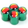Válvulas de roda de carro - tampas de metal - bandeira alemã - 4 peças