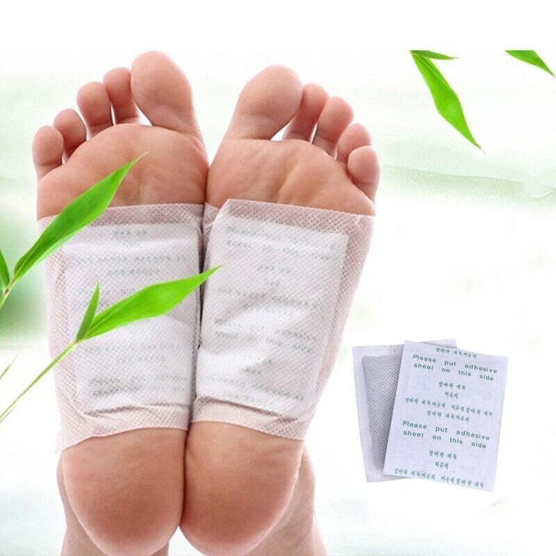 Adesivos desintoxicantes para pés - ervas - orgânicos - 100 peças -