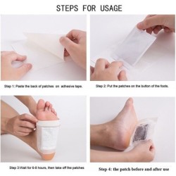 Adesivos desintoxicantes para pés - ervas - orgânicos - 100 peças -