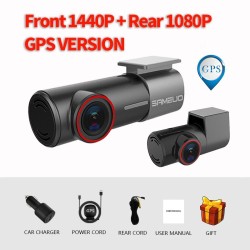 SAMEUO U700 - dash cam - front / rear camera - video recorder - QHD 1944P - DVR - WiFiDash cams