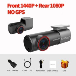 SAMEUO U700 - dash cam - front / rear camera - video recorder - QHD 1944P - DVR - WiFiDash cams