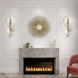 Modern wall gold lamp - S-shapedWall lights