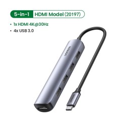 USB-C to HDMI - RJ45 - USB 3.0 - PD - HUB - multifunction adapterHubs