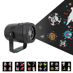 Projetor de luz laser - Padrões de Natal - rotativo - LED
