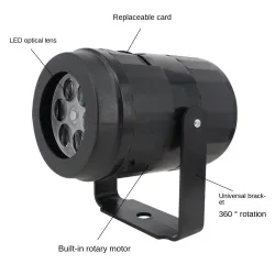 Projetor de luz laser - Padrões de Natal - rotativo - LED