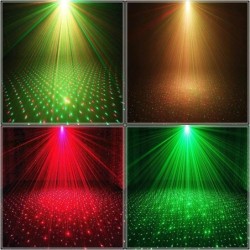 Mini luz de palco a laser - projetor - controle de voz - estroboscópio autopropulsado