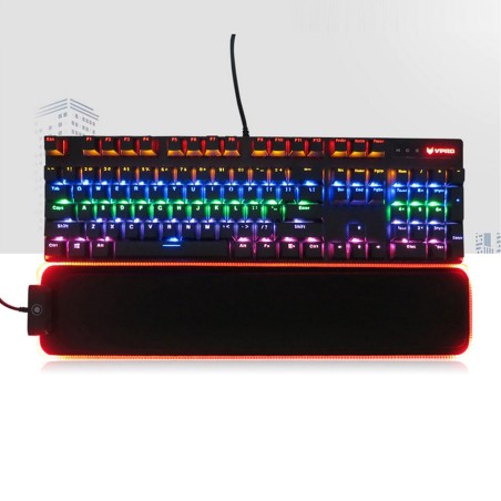 Teclado / descanso de pulso - almofada de apoio - almofada antiderrapante - RGB - LED