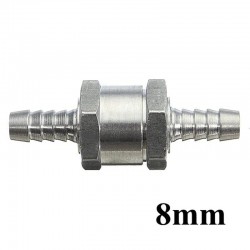Válvula de combustível de alumínio sem retorno unidirecional - óleo de água diesel a gasolina - 6mm/8mm/10mm/12mm