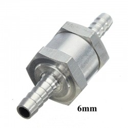 Válvula de combustível de alumínio sem retorno unidirecional - óleo de água diesel a gasolina - 6mm/8mm/10mm/12mm