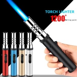 Metal torch gas lighter - windproof - adjustable flameLighters
