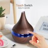 Umidificador de ar ultrassônico - difusor de óleos essenciais - LED - USB - 300ml
