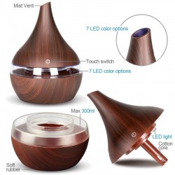 Ultrasonic Air humidifier - essential oils diffuser - LED - USB - 300mlHumidifiers