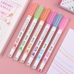 Roller pen - art maker highlighter - with patterns - stars - wave - clouds - hearts - 6 piecesPens & Pencils
