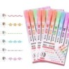 Roller pens - artistic highlighters - with patterns - stars - lines - clouds - hearts - 6 piecesPens & Pencils