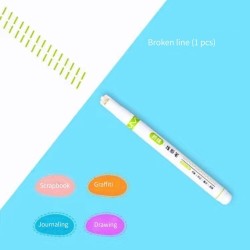 Caneta artística - marcador de linhas curvas - caneta roller com padrões - 1 peça