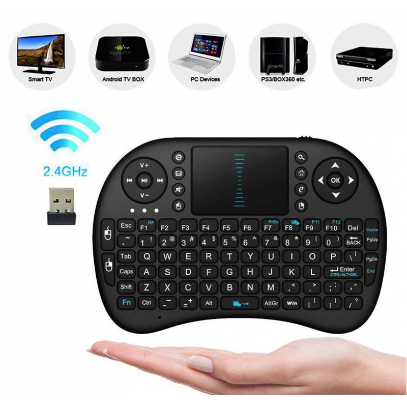 Controle remoto Android TV Box - touchpad - PC - Bluetooth - Teclado em inglês