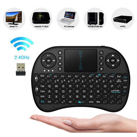 Controle remoto Android TV Box - touchpad - PC - Bluetooth - Teclado em inglês