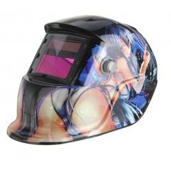 Capacete de soldagem com escurecimento automático - Solar - garota sexy