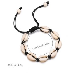 Sea shell charms bracelet - adjustable string ropeBracelets