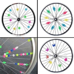 Bicycle spoke wheel decorative beads - butterflies - fish - stars - 26 / 36 piecesBicycle