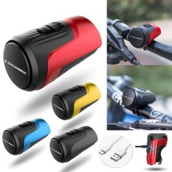 Buzina de bicicleta - recarregável por USB - alarme anti-roubo