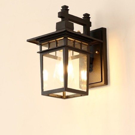 Candeeiro de parede retro exterior - à prova de água - quadrado