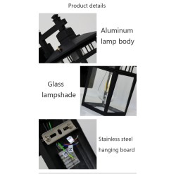 Retro outdoor wall lamp - waterproof - squareWall lights