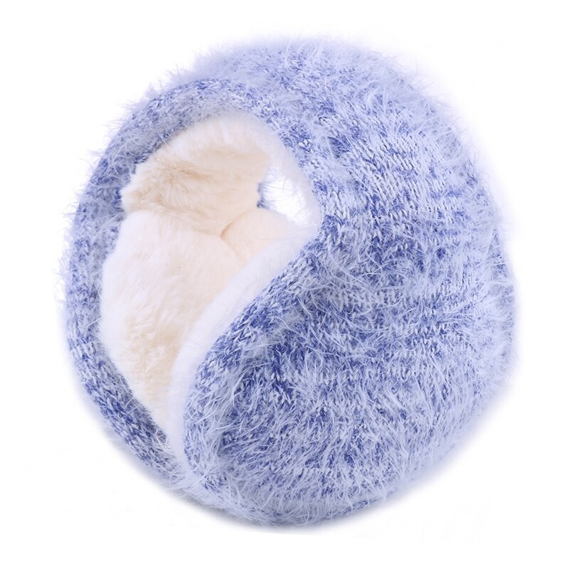 Warm winter earmuffs - foldable - knitted wool / plushHats & Caps