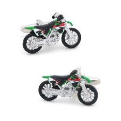 Abotoaduras modernas - motocicleta verde