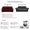 Elastic / stretchable sofa cover - universal - L-shape - 3-seat sofaSofa covers