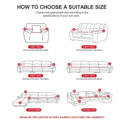 Elastic / stretchable sofa cover - universal - L-shape - 3-seat sofaSofa covers