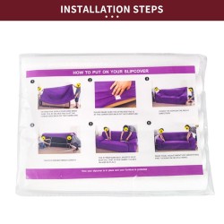 Elastic / stretchable sofa cover - universal - L-shape - 3-seat sofaSofa covers