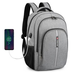 Mochila impermeável - bolsa para laptop de 15,6 polegadas - antifurto - porta USB - grande capacidade