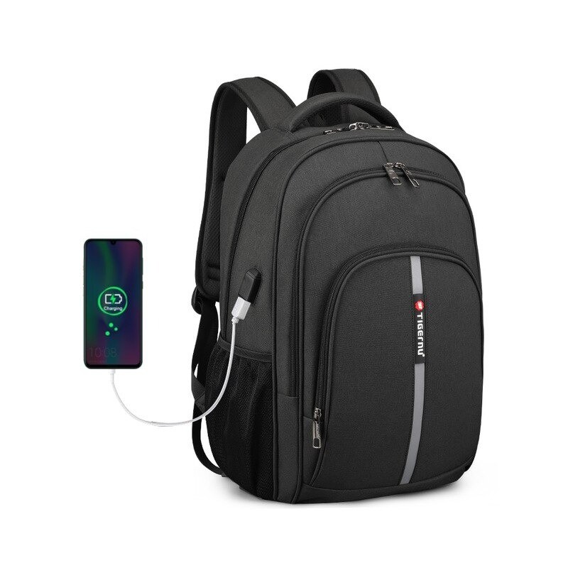 Mochila impermeável - bolsa para laptop de 15,6 polegadas - antifurto - porta USB - grande capacidade