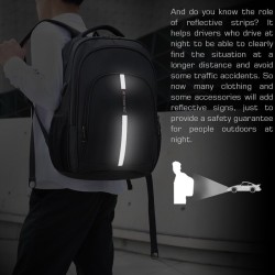 Mochila impermeável - bolsa para laptop de 15,6 polegadas - antifurto - porta USB - grande capacidade